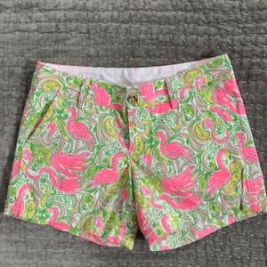 Lilly Pulitzer size 0 The Callahan Short Pink Flamingo Print